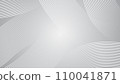 Gray abstract background with patterned white curves. 110041871