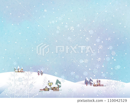 falling snow background illustration 110042529