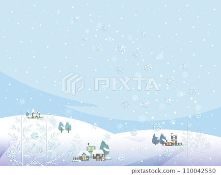 Snow scene background illustration 110042530