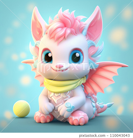 可愛的龍寶寶插畫 110043043