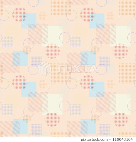 [Seamless] Dull color polygon pattern 110043104