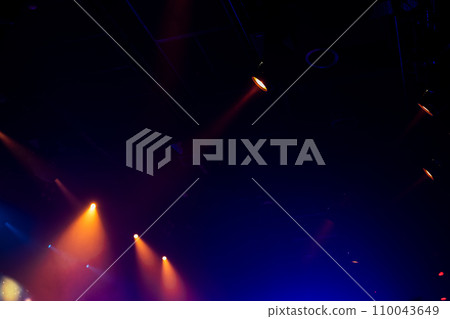 Colorful spot lights in smoke, stage illumination 110043649