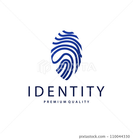 Premium Fingerprint Logo, Human Identity Design Simple Line Model Template Illustration Premium Fingerprint Logo, Human Identity Design Simple Line Model Template Illustration 110044330