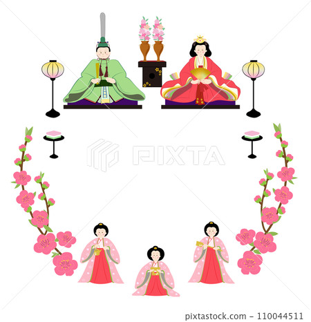Illustration set of the Hina Matsuri 110044511