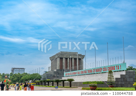 People walking on Ba Dinh Square in front of Ho Chi Minh Mausoleum, Hanoi, Vietnam People walking on Ba Dinh Square in front of Ho Chi Minh Mausoleum, Hanoi, Vietnam 110044788