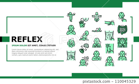 Reflex Of Human Neurology System landing header vector 110045329