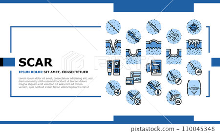 Scar After Trauma Or Surgery landing header vector 110045348
