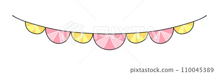 Flag garland round pattern single item 2 110045389