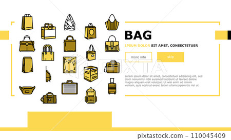 Bag For Carry Products And Goods landing header vector Bag For Carry Products And Goods landing header vector 110045409