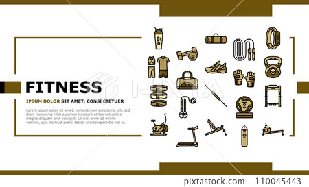 fitness sport gym healthy landing header vector fitness sport gym healthy landing header vector 110045443