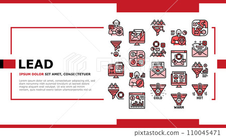 lead marketing generation landing header vector lead marketing generation landing header vector 110045471