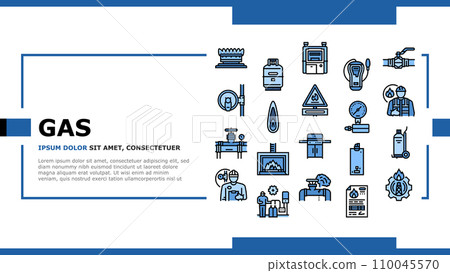 gas service energy power fuel landing header vector gas service energy power fuel landing header vector 110045570