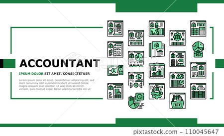 accountant tax office landing header vector 110045647