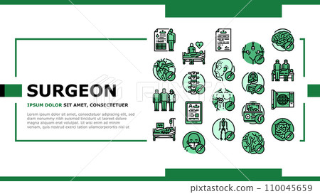 surgeon doctor hospital landing header vector surgeon doctor hospital landing header vector 110045659