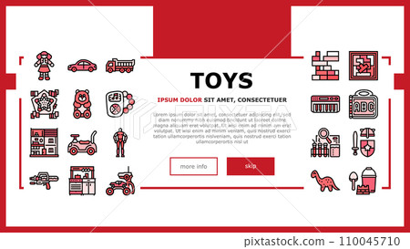 toy baby child game play landing header vector 110045710