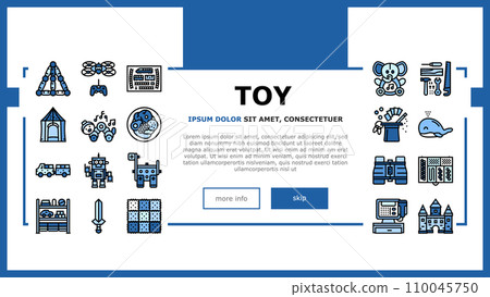 toy baby child kid play landing header vector 110045750