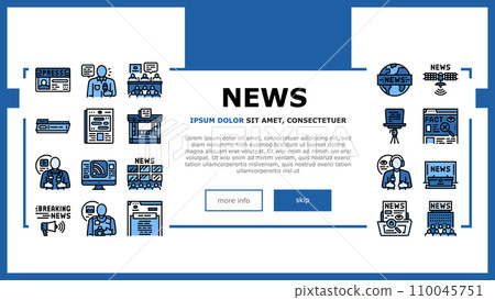 news business communication landing header vector news business communication landing header vector 110045751