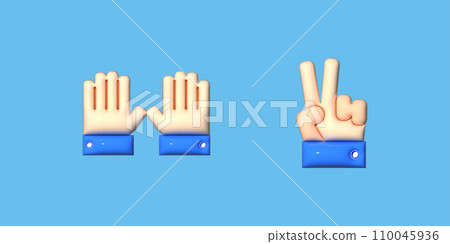 3D stereoscopic icon 3D stereoscopic icon 110045936