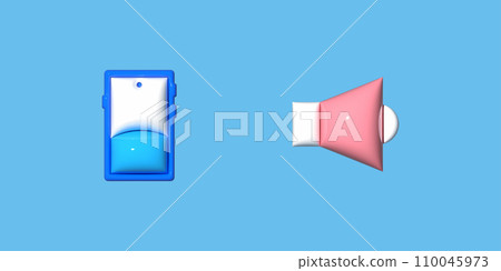 3D stereoscopic icon 3D stereoscopic icon 110045973