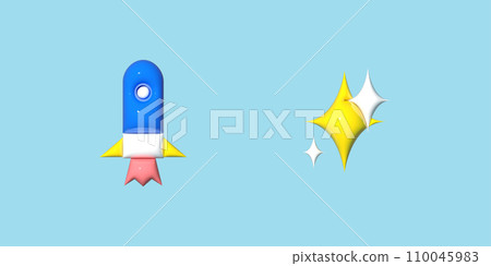 3D stereoscopic icon 110045983
