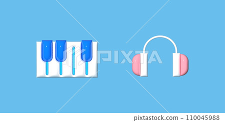 3D stereoscopic icon 110045988