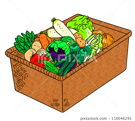 Vegetable basket basket farmer agriculture crops harvest delivery Vegetable basket basket farmer agriculture crops harvest delivery 110046291