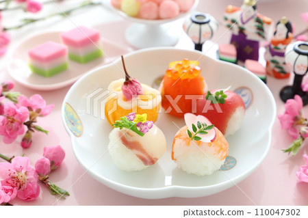 Doll's Festival, Peach Festival, Temari Sushi Doll's Festival, Peach Festival, Temari Sushi 110047302