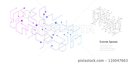幾何抽象六邊形科學背景透明 110047663