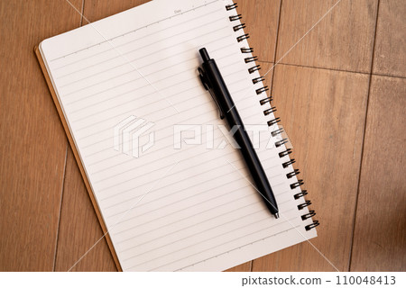 pen on plain notebook 110048413