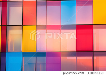 Colorful Glass Facade 110048430