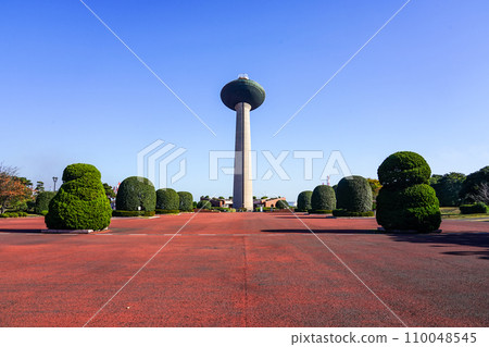 港公園展望塔俯瞰鹿島臨海工業區（茨城縣神棲市） 110048545