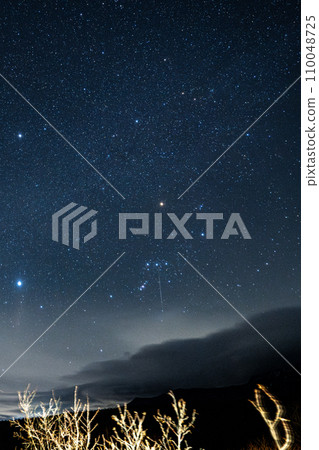 八岳高原上空的雙子座流星雨 八岳高原上空的雙子座流星雨 110048725