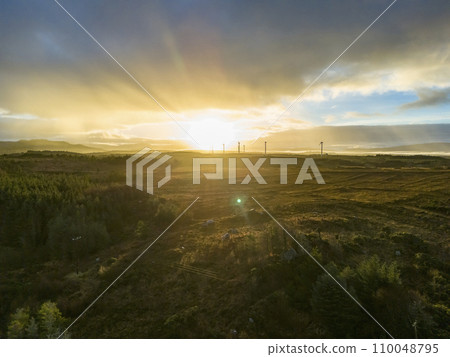 Aerial view of Bonny Glen by Portnoo in County Donegal - Ireland Aerial view of Bonny Glen by Portnoo in County Donegal - Ireland 110048795