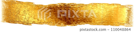 Metallic gold brush stroke. Metallic gold brush stroke. 110048864