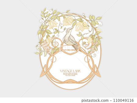 Fantasy flowers and bird, decorative flowers Fantasy flowers and bird, decorative flowers 110049116