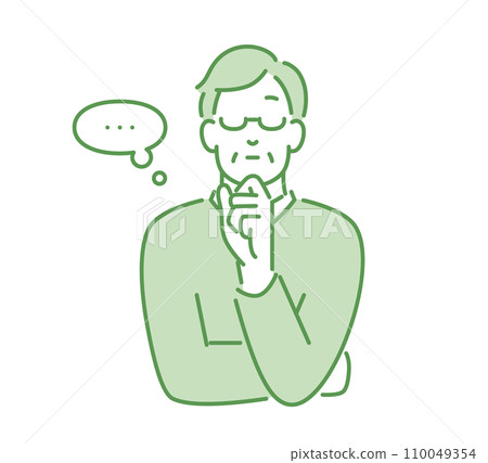 Senior man thinking Senior man thinking 110049354