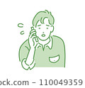A man troubleshooting problems over the phone 110049359
