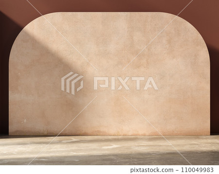 Architecture composition with plaster wall. 3d render illustration. Architecture composition with plaster wall. 3d render illustration. 110049983