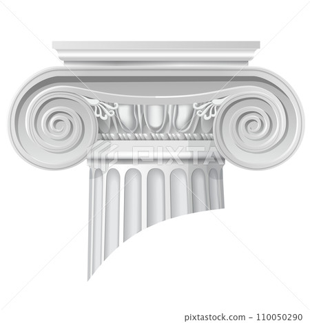 classical order ionic capital on white classical order ionic capital on white 110050290