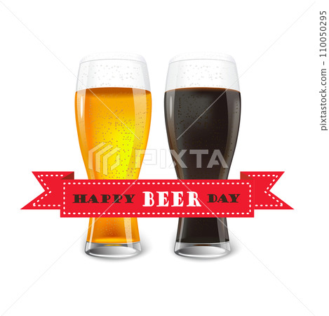 Glass of beer isolated on white Glass of beer isolated on white 110050295