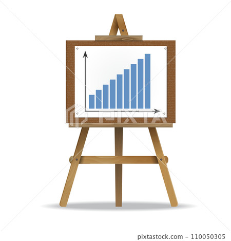 Graph Presentation Icon on white 110050305