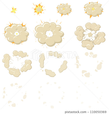 night Explode effect animation cartoon 110050369