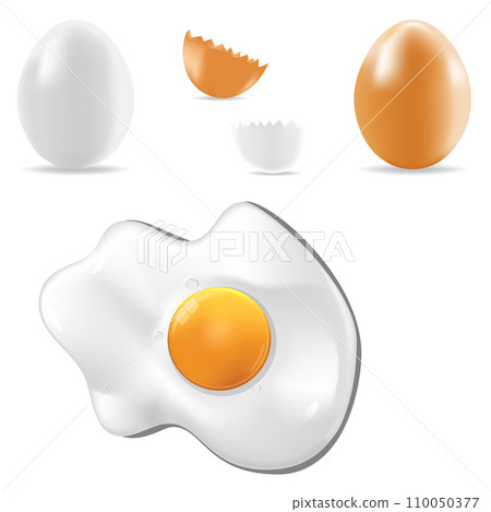 Egg healthy food set on white Egg healthy food set on white 110050377