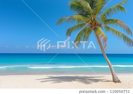 南部島嶼上的天堂。白色的沙灘、棕櫚樹和地平線。假期和假期的夢想目的地。 “人工智慧生成圖像” 南部島嶼上的天堂。白色的沙灘、棕櫚樹和地平線。假期和假期的夢想目的地。 “人工智慧生成圖像” 110050751