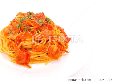 Pomodoro pasta with tomato sauce bright background Pomodoro pasta with tomato sauce bright background 110050947