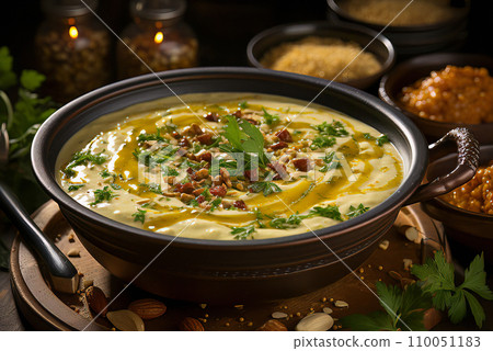 Harees Lahem - Traditional Middle Eastern Wheat and Meat Porridge Harees Lahem - Traditional Middle Eastern Wheat and Meat Porridge 110051183