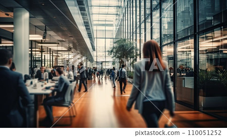 AI-generated content. Business people walking in the office 110051252
