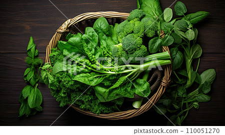 AI-generated content. Green fruits and vegetables AI-generated content. Green fruits and vegetables 110051270