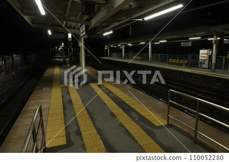 JR East Chuo Main Line Hinoharu Station at night JR East Chuo Main Line Hinoharu Station at night 110052280