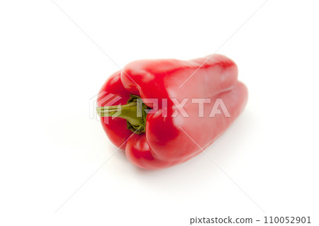 Red bell pepper isolated on white background with clipping path. . Red bell pepper isolated on white background with clipping path. . 110052901